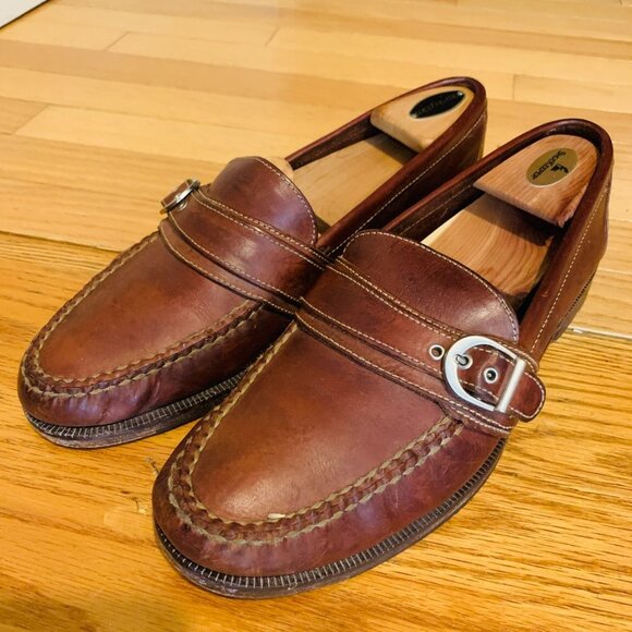 Cole Haan Mens Burgundy Cognac Leather Loafers Size US 10.5 M - Picture 11 of 14